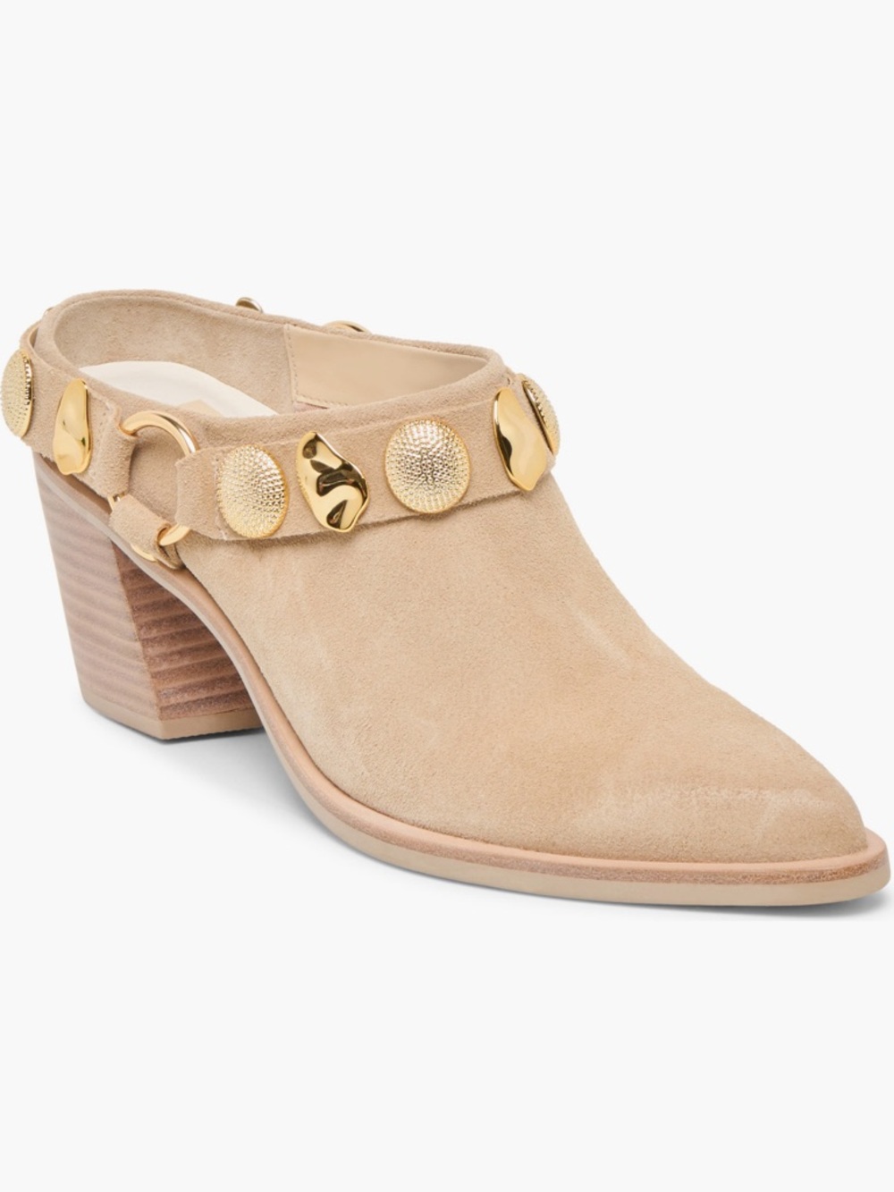 NEW Dolce Vita Kanyon Studded Suede Mule in Dune Suede